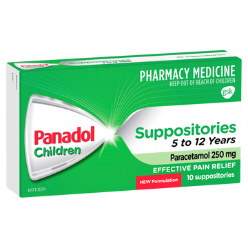 Panadol Children Suppository 250mg 10 pack