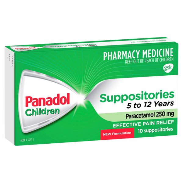 Panadol Children Suppository 250mg 10 pack