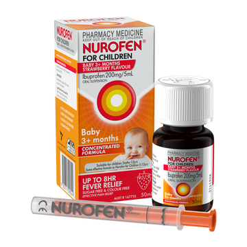 Nurofen Baby 3+ Months 200mg/5ml Strawberry 50ml