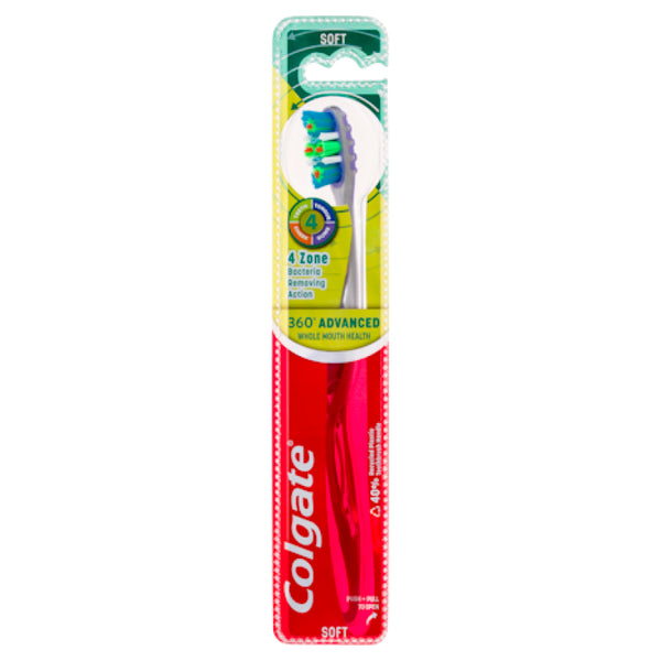 Colgate 360 Degree Advanced Active Plaque Removal Toothbrush Soft
