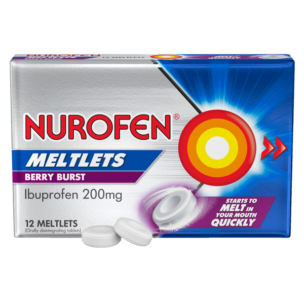Nurofen Meltlets Berry Burst 200mg 12 Pack