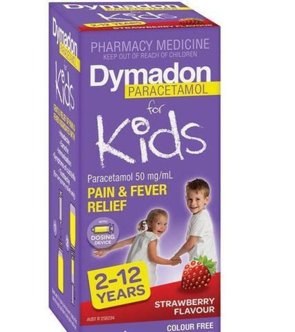 Dymadon Kids Paracetamol 2-12 Years Strawberry 100ml