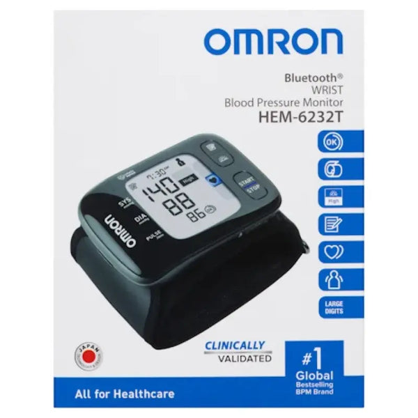 Omron HEM6232T Bluetooth Wrist Blood Pressure Monitor