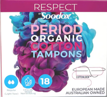 Soodox Organic Cotton Tampons Regular - 18