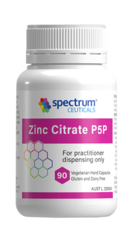 Spectrumceuticals Zinc Citrate P5P 90 Capsules