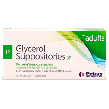 Glycerol Suppositories Adult 12pk