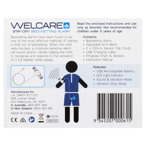 Welcare Stay-Dry Wireless Bedwetting Alarm