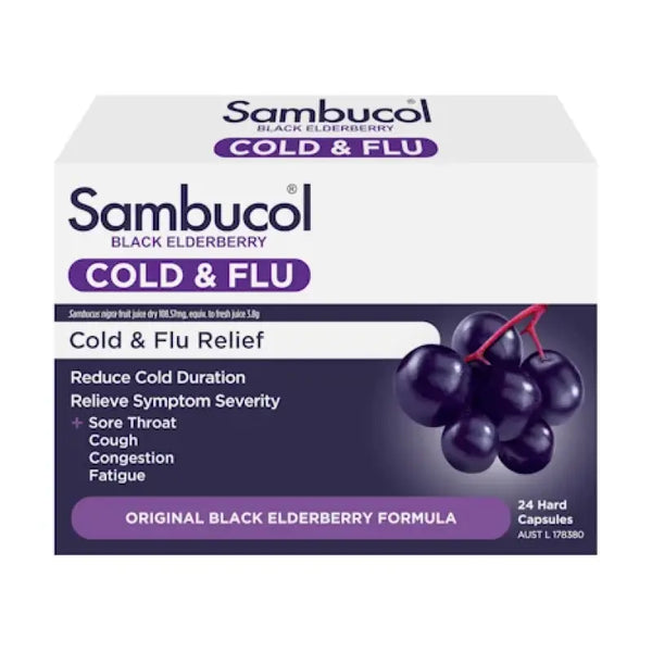 Sambucol Cold & Flu 24 Capsules