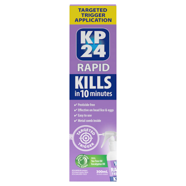 KP24 Rapid Head Lice/Nit 300ml Trigger Spray