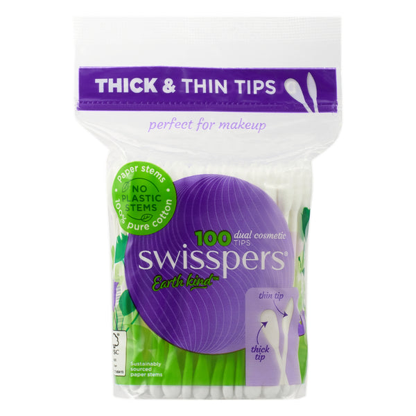 Swisspers Dual Cosmetic Tips Paper Stems 100pk