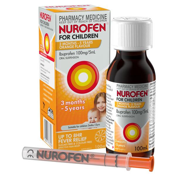 Nurofen Children 3 months-5 Years Orange Flavour 100mL