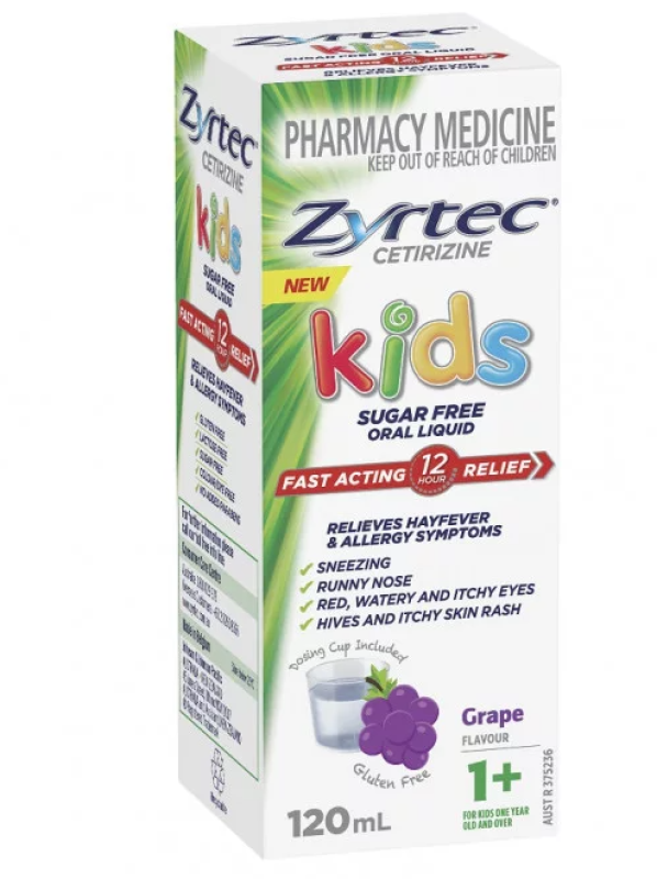 Zyrtec Kids Liquid Grape 120ml