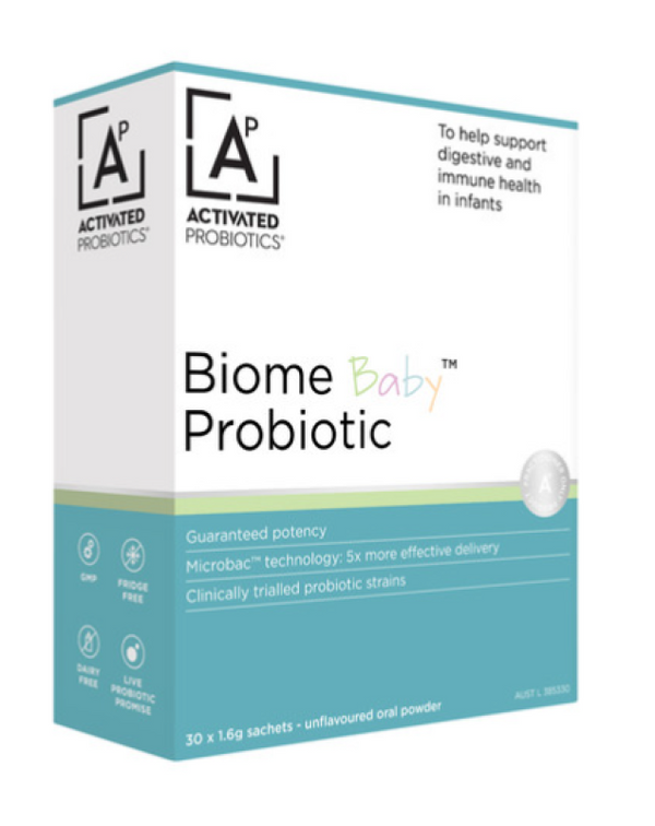 Activated Probiotics Biome Baby Probiotic Unflavoured Sachets 1.6g x 30 Pack