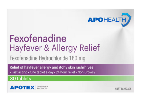 APOHealth Fexofenadine 180mg Tablets 30