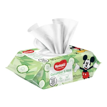 Huggies Cucumber & Aloe Wipes 80 Pack
