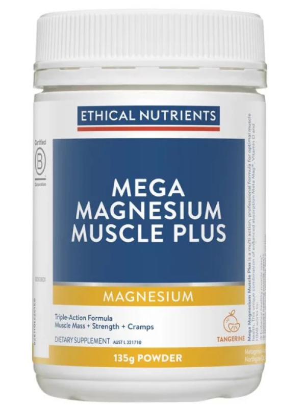 Ethical Nutrients Mega Magnesium Muscle Plus 135g Powder
