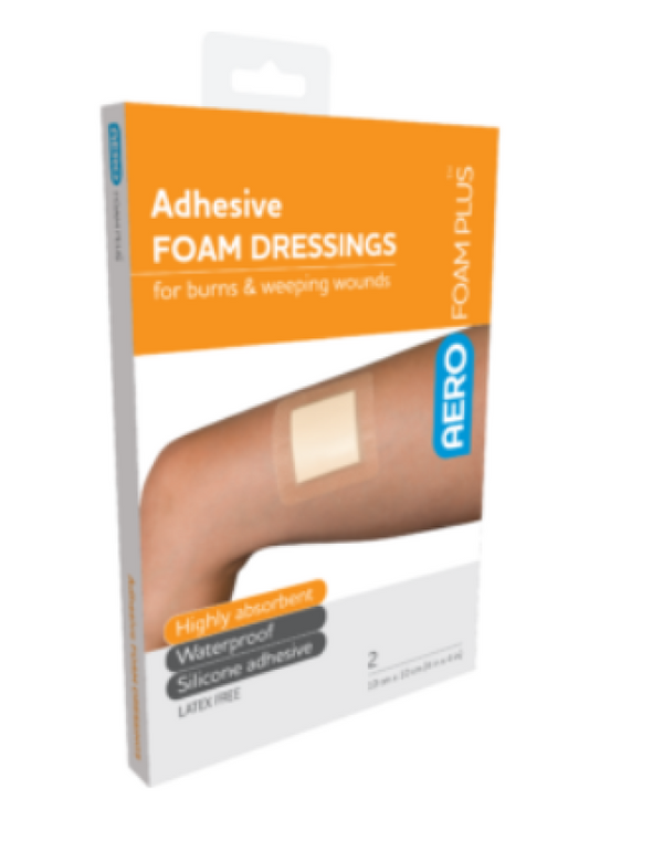 Aero Foam Plus Adhesive Foam Dressings 10 x 10cm Box 2