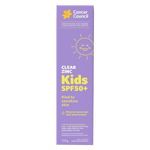 Cancer Council SPF50+ Clear Zinc Kids 110g