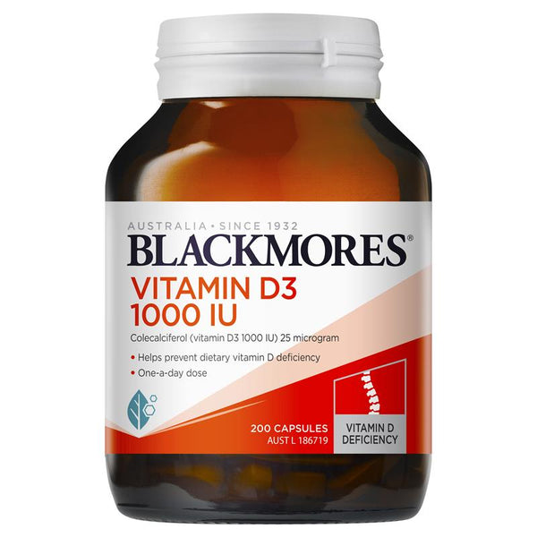 Blackmores Vitamin D3 1000IU Capsules 200