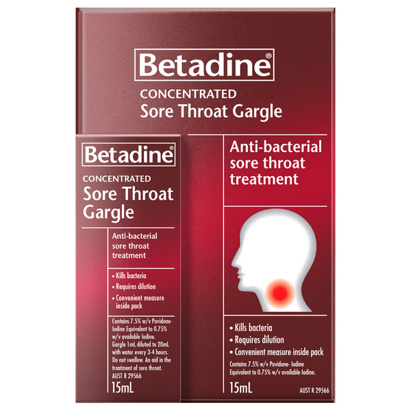 Betadine Concentrated Sore Throat Gargle 15mL