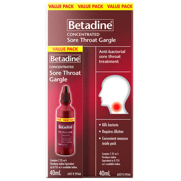 Betadine Concentrated Sore Throat Gargle 40 mL