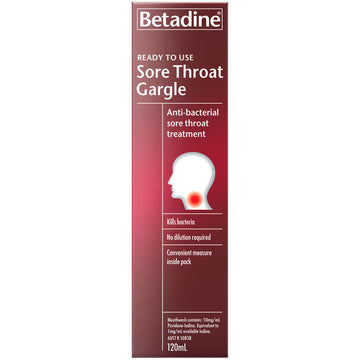 Betadine Ready To Use Sore Throat Gargle 120mL