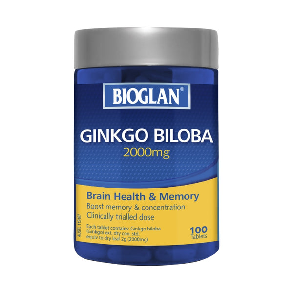 Bioglan Ginkgo Biloba 2000mg Tablets 100
