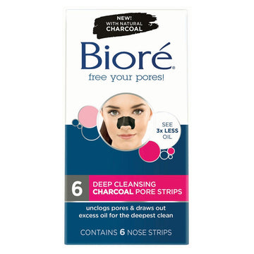 Biore Deep Cleansing Charcoal Pore Strips 6 Pack