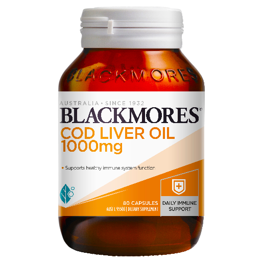 Blackmores Cod Liver Oil 1000mg Capsules 80