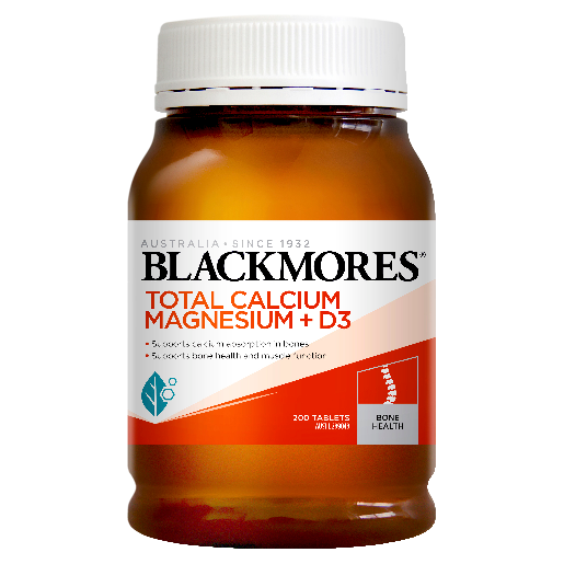 Blackmores Total Calcium, Magnesium + D3 Tablets 200