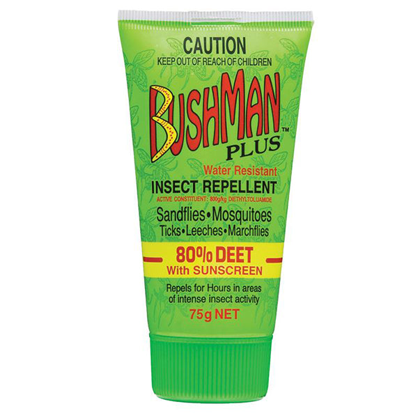 Bushman Plus Sunscreen 80% Deet Water Resistant Gel 75g