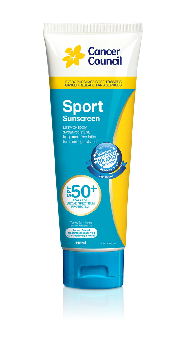 Cancer Council Sport Sunscreen SPF 50+ Tube 110mL