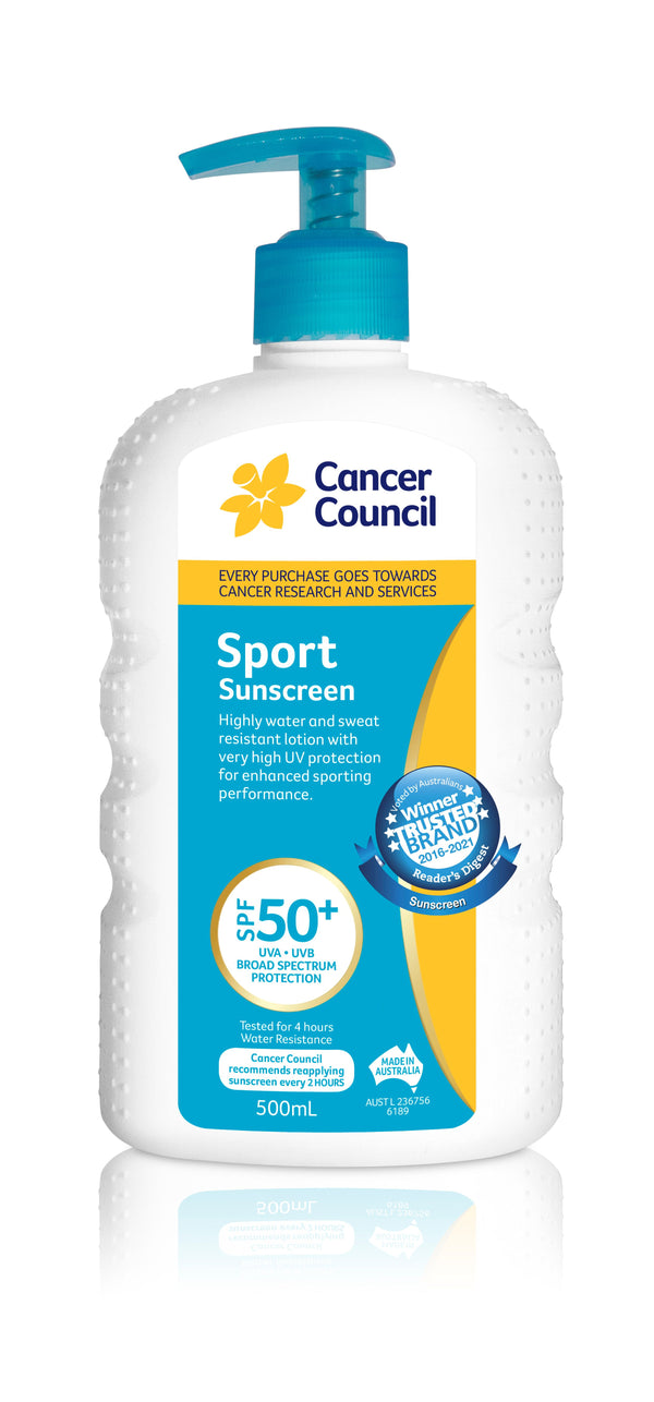Cancer Council Sport Sunscreen SPF 50+ Pump 500mL