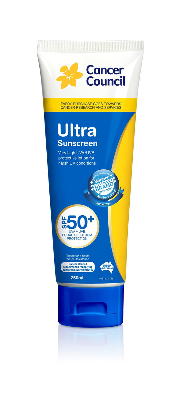 Cancer Council Ultra Sunscreen SPF 50+ Tube 250mL
