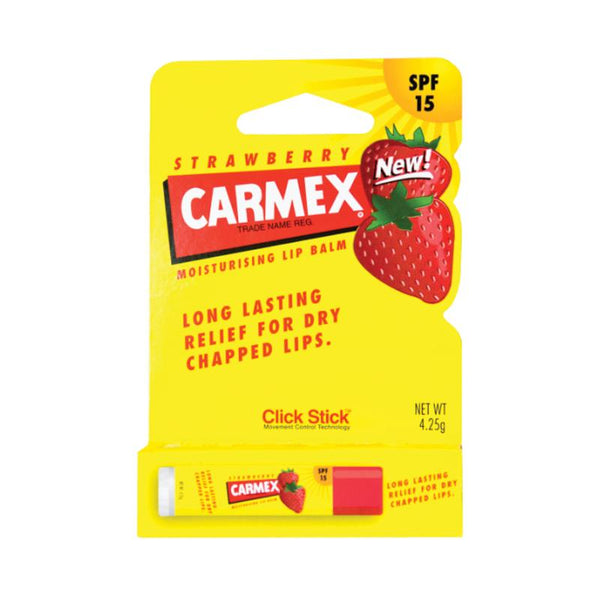 Carmex Moisturising Lip Balm Click Stick Strawberry SPF 15 4.25g