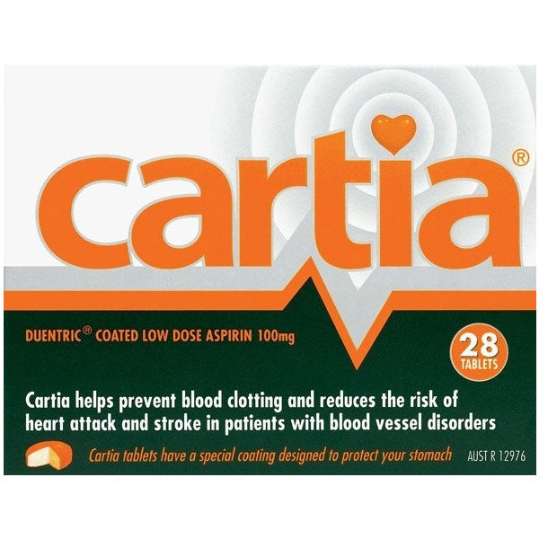 Cartia Tablets EC 100mg 28