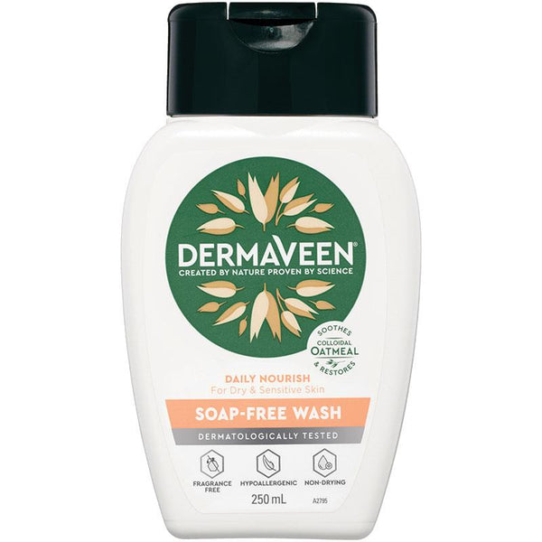 DermaVeen Daily Nourish Soap Free Wash 250mL