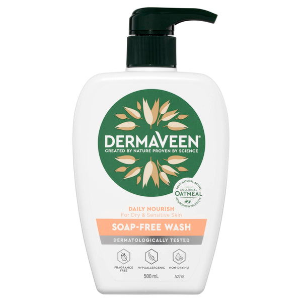 DermaVeen Daily Nourish Soap Free Wash 500mL