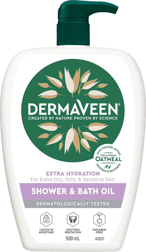 DermaVeen Extra Hydration Gentle Shower & Bath Oil 500mL