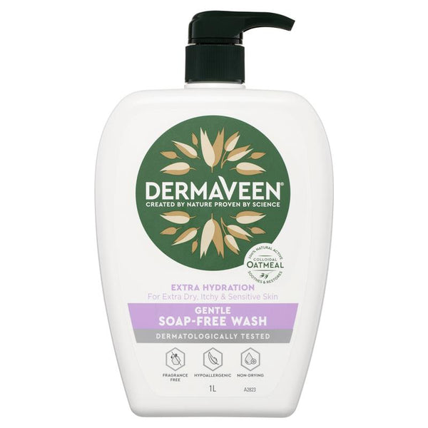 DermaVeen Extra Hydration Gentle Soap Free Wash 1L