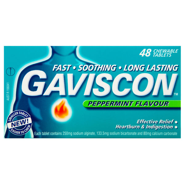 Gaviscon Original Peppermint Chewable Tablets 48