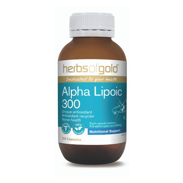 Herbs Of Gold Alpha Lipoic 300 Capsules 120