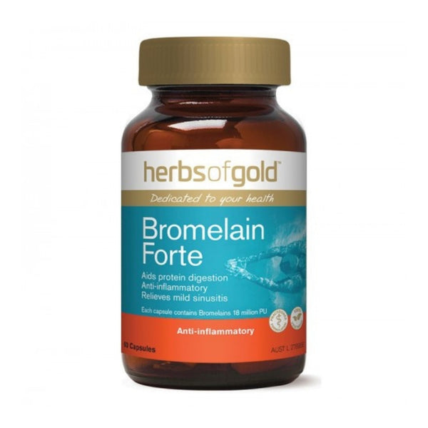 Herbs Of Gold Bromelain Forte Vege Capsules 60