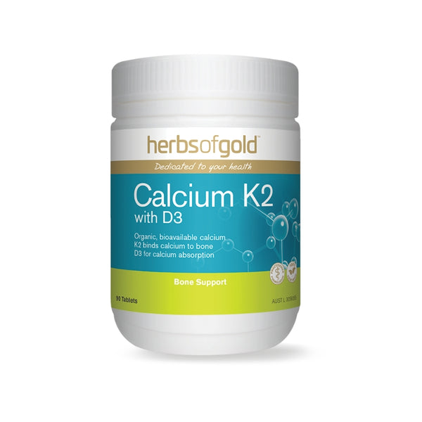 Herbs Of Gold Calcium K2 With D3 Tablets 90