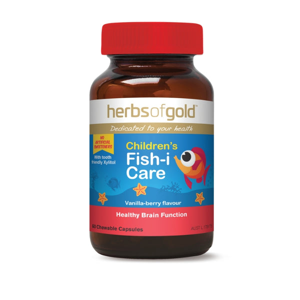 Herbs Of Gold Children's Fish-i-Care Chewable Capsules 60