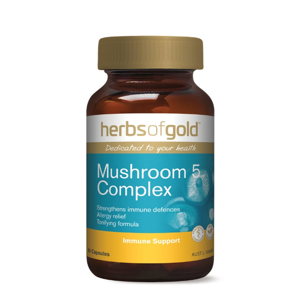 Herbs Of Gold Mushroom 5 Complex Capsules 60