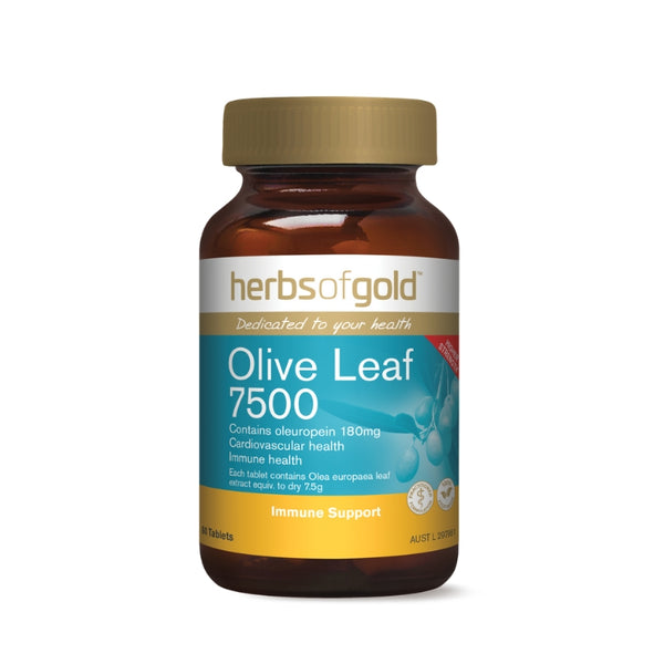 Herbs Of Gold Olive Leaf 7500 Tablets 60