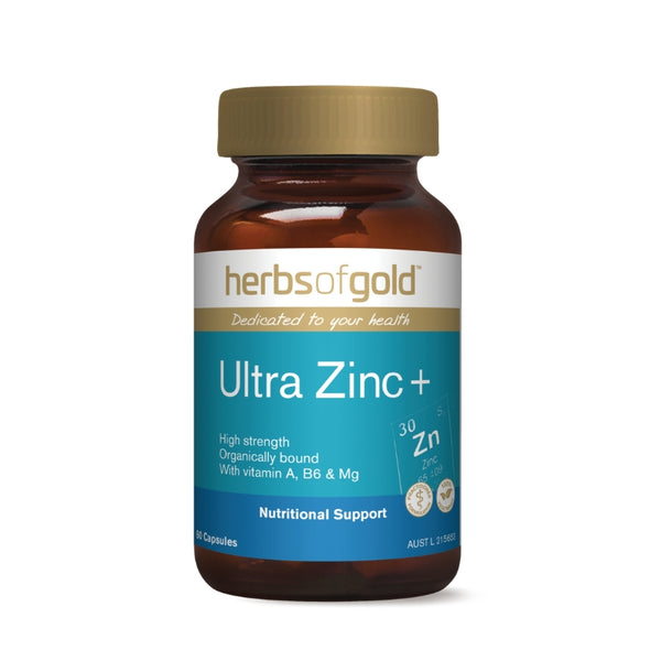 Herbs Of Gold Ultra Zinc + VegeCapsules 60