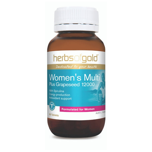 Herbs Of Gold Women's Multi Plus Grapeseed 12000 Tablets 60