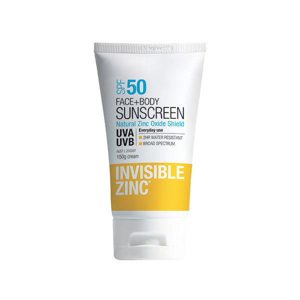 Invisible Zinc Face & Body Sunscreen SPF 50 150g